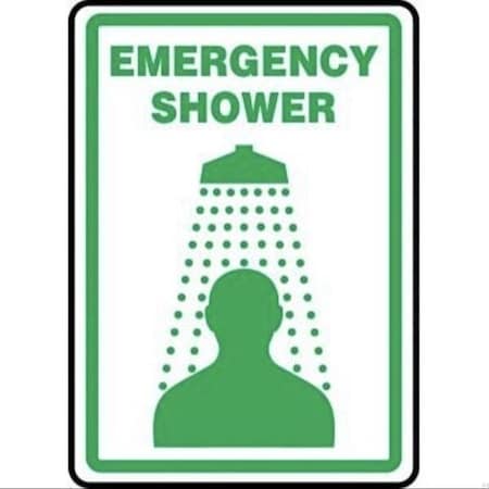 Accuform Eye Wash, Aluminum, 7 in x 10 in, Mounting Holes MFSD421VA